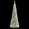 vidaXL Artificial Christmas Tree Green and White PVC and Metal - 47.2 in - 2 of 4