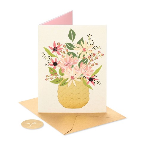Card Thank You Flowers In Pineapple - Papyrus : Target