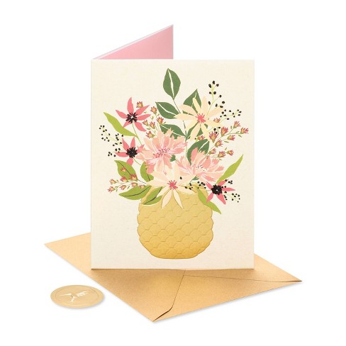 Papyrus Thank You Card pot of Daisies 