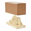 Storied Home Resin Rabbit Table Lamp with Rectangle Linen Shade, White and Sand - 4 of 4