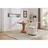NicBex Set of 2 Comfy Chenille Dining Chairs with Universal Wheels & Thick Cushions, Modern Rolling Kitchen & Dining Room Side Chairs - 2 of 4