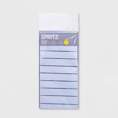 6ct Stripe Pegged Tissue Paper Blue - Spritz™