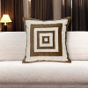 HomeRoots 18" Beige and Brown Poly Cotton Blend Throw Pillow with Embroidery and applique - 2 of 4