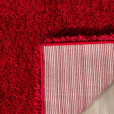 2 ft. x 4 ft. Red Synthetic Shag Area Rug