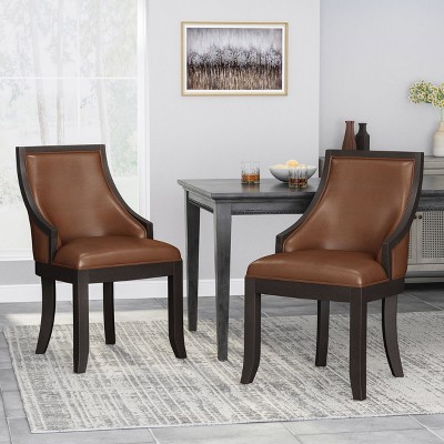 NicBex Retro Mid-Century Style Upholstered Dining Chairs Set of 2 with Curved Legs,Modern Accent Chairs for Dining Room,Living Room
