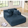 Hrinhom 51"W Compressed Sofa bed,Corduroy Upholstered Chaise Lounge,Foam Couch - 3 of 4
