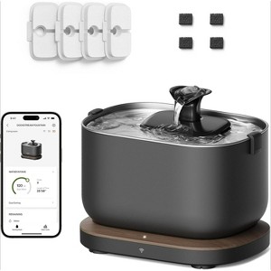 Smart Cat Water Fountain with App Control, Automatic Pet Water Dispenser with Stainless Steel - 1 of 4