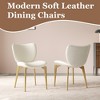 ORRD Set of 2 Dining Chairs, Modern PU Leather Side Chairs with Gold-Plated Legs for Kitchen & Dining Room, Elegant Accent - 3 of 4