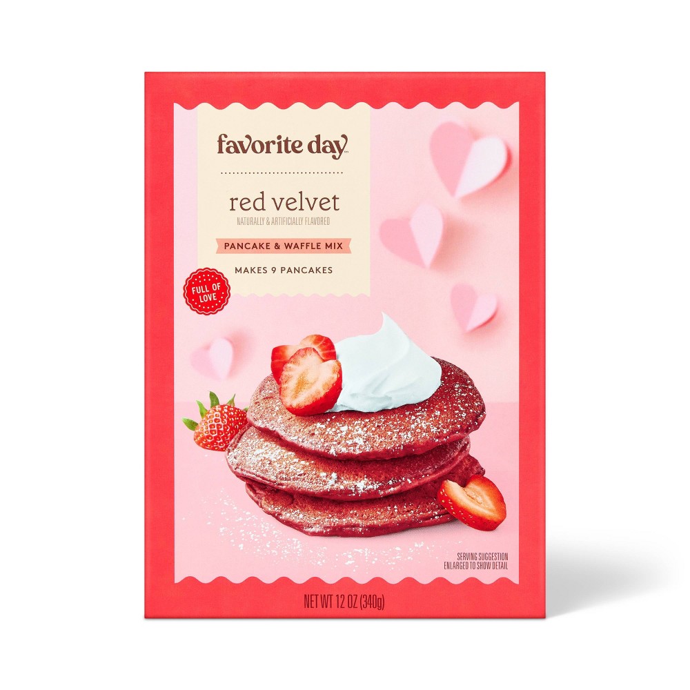Valentine's Red Velvet Pancake Mix - 12oz - Favorite Day™