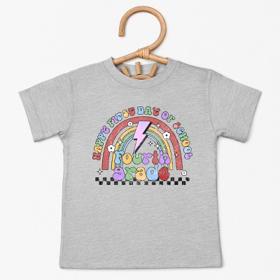 The Juniper Shop First Day First Grade Rainbow Toddler Short Sleeve Tee