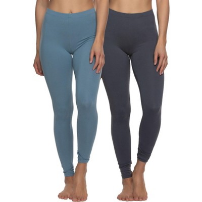 Felina Womens Velvety Super Soft Lightweight Leggings, 2-pack Yoga Pants  (cool Beach, Small) : Target