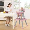 Kinder King 8 in 1 Baby High Chair, Coverts to Dining Booster Seat, Removable Tray & Double Seat Cover, Easy to Wipe - 3 of 4