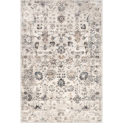 Nuloom Ashby Floral Medallion Machine Washable Indoor Area Rug