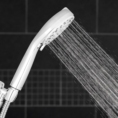 Chrome Handheld Shower Head with 7 Spray Settings