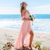 Women's Blush Pink Off-Shoulder Beach Maxi Wedding Guest Dress - Cupshe - 2 of 4