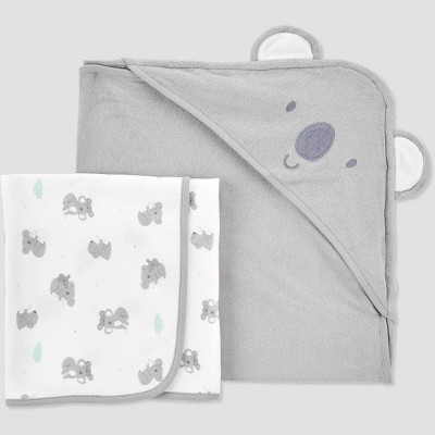 Photo 1 of Baby Koala Hooded Bath Towel - Just One You made by carters Gray