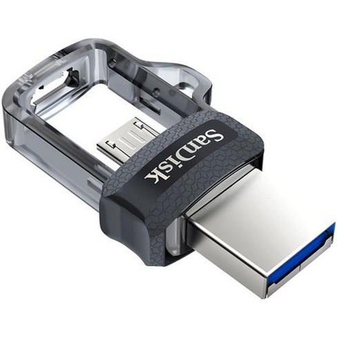 Sandisk 128gb Ultra Dual M3 0 Usb 3 0 And Micro Usb Flash Drive