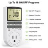 Digital Timer Outlet, Indoor Plug-in Electric Timer for Electrical Outlets15A/1800W, Multifunctional 7-Day Cycle Programmable Timer with Countdown - 3 of 4