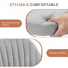 GlasFlength Modern Fabric Seating Sets with Wheels, Armless and Adjustable Swivel Office Desk Chairs, for a Variety of Occasions, Gray, 21"*21"*18" - 3 of 4