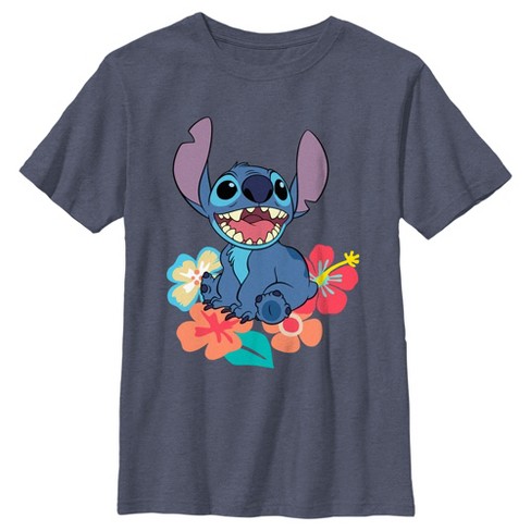 Boy's Lilo & Stitch Tropical Happy Stitch T-shirt : Target