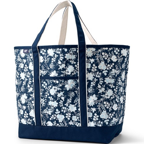 Lands' End Extra Large Zip Top Canvas Tote Bag