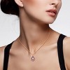 EVERLY JEWELRY | Rose Plated Sterling Silver Faux Pearl and Gemstone Vintage Pendant with Chain– Multiple Gemstone Options - 2 of 4