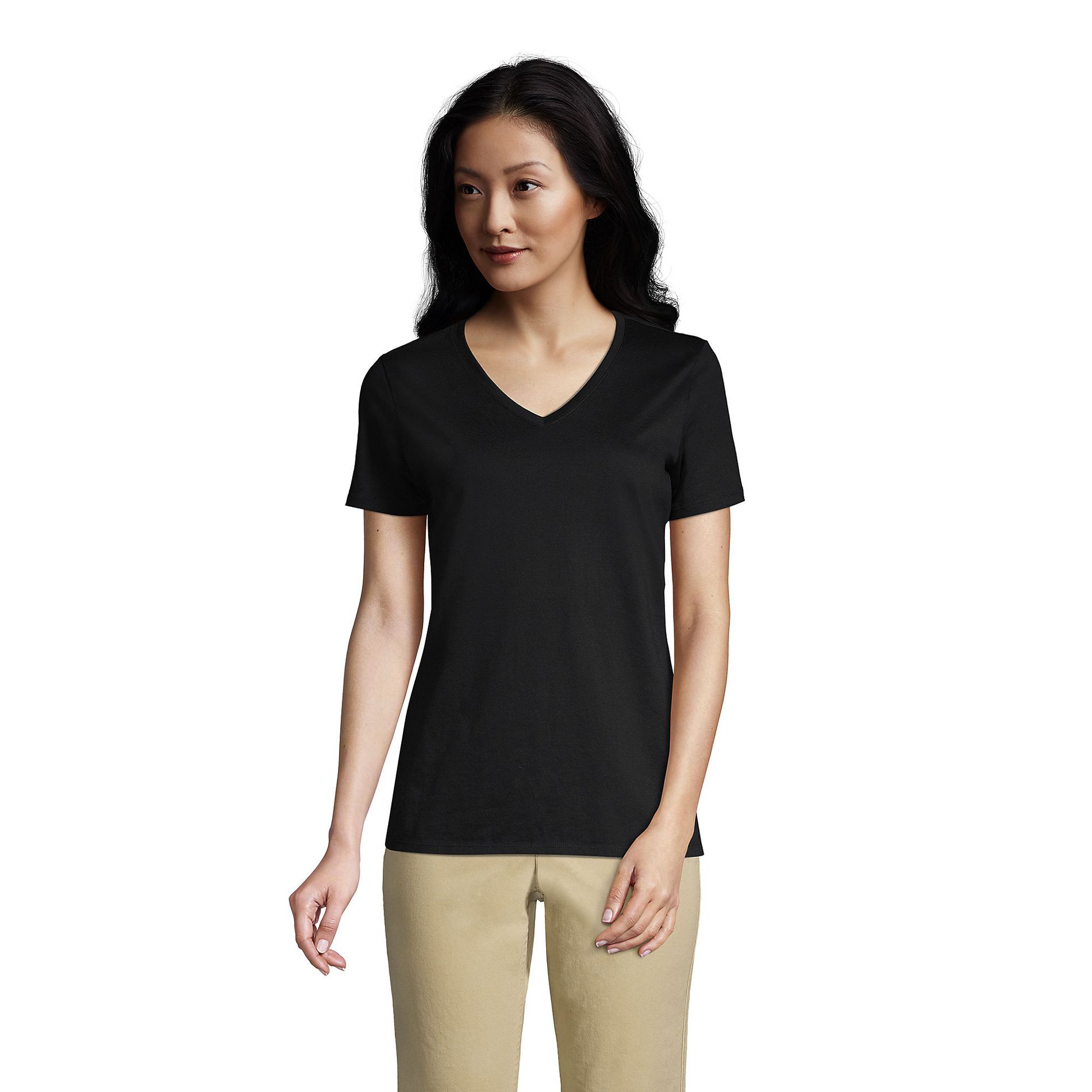 Lands' End Women's Relaxed Supima Cotton T-Shirt