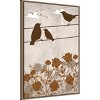 Amanti Art 3 Birds Brown by Jemma Morris Framed Canvas Wall Art - 2 of 4