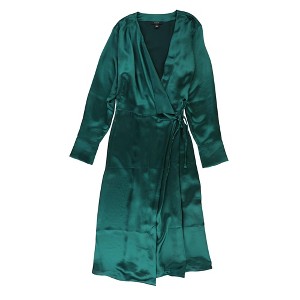 Alfani Womens Solid Wrap Dress - 1 of 2