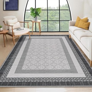 Fulvari Washable Modern Area Rugs for Living Room Abstract Soft Non-Slip Low-Pile Rug for Bedroom Dining Room Entryway - 1 of 4