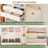 Aheaplus Walk-In Closet System with 6 Hanging Rods and Adjustable Shoes Shelves, Wooden Closet Storage with Drawers - 4 of 4
