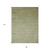 Green And Sage Wool Striped Hand Woven Area Rug - 3 of 4