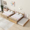 NicBex Full Over Fulll Bunk Bed with Trundle and Guardrail,Twin Loft Bed with Ladder and Converts to 2 Full Size Beds,Bunk Beds for Bedroom - 4 of 4