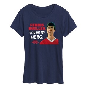 Women's - Ferris Bueller's Day Off - Ferris My Hero Short Sleeve Graphic T-Shirt - 1 of 4