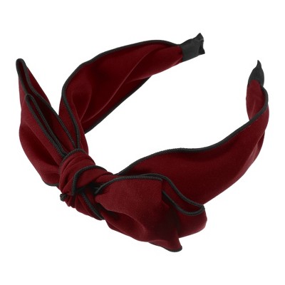 Unique Bargains Women's Double Layered Bow Knot Headband Hairband