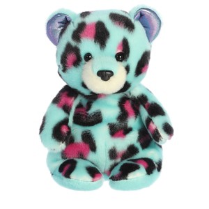 Aurora Small Cloudberry Leopard Jammies Vibrant Stuffed Animal Blue 8" - 1 of 4