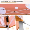 EAGLE PEAK Slant Leg Pop-up Canopy Tent Easy One Person Setup Instant Outdoor Beach Canopy Folding Portable Sports Shelter - 4 of 4