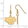 Black Bow Jewelry 14k Yellow Gold Plated Sterling Silver Wisconsin Badgers NCAA Dangle Earrings - 2 of 3