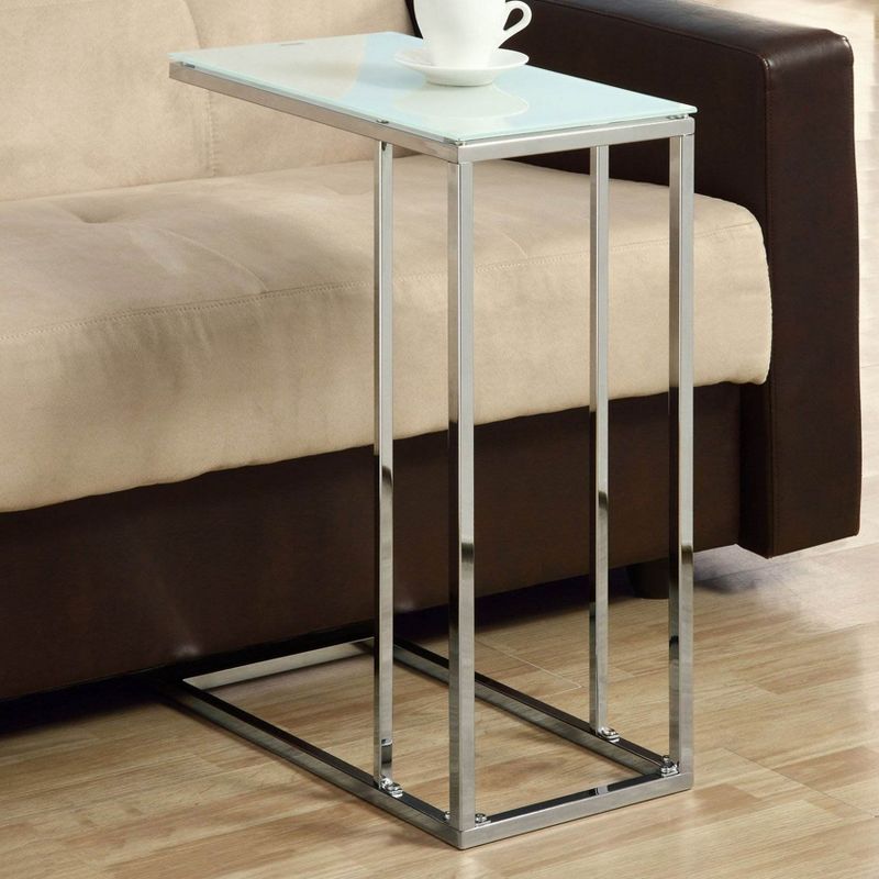 Monarch Specialties Contemporary Accent Rectangular Frosted Glass Side End Table, 5 of 6