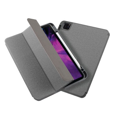 Insten Soft TPU Tablet Case For iPad Pro 11" 2020, Multifold Stand, Magnetic Cover Auto Sleep/Wake, Pencil Charging, Gray