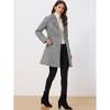 INSPIRE CHIC Women's Single Breasted Notched Lapel Long Winter Coats - 2 of 4