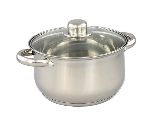 Gourmet Chef 10qt Stainless Steel Stock Pot with Glass Lid