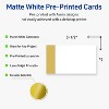 Avery® Cards, 2" x 3.5", Dipped Gold Edge, Matte White, 80ct - 2 of 4