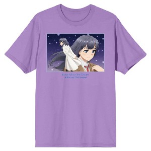 Rascal Does Not Dream Of Bunny Girl Senpai Shoko Makinohara Starry Sky Crew Neck Short Sleeve Lavender Men's T-shirt - 1 of 3