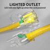 Itopfox 100ft Outdoor Extension Cord Waterproof Heavy Duty with Lighted End, 12 Gauge 3 Prong, Cold-Resistant Power Cord, 15Amp 1875W SJTW Yellow - 2 of 4