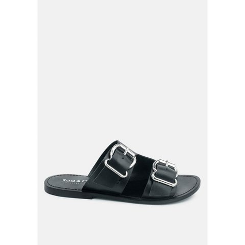 Женские сандалии Rag & Co Womens Kelly Flat Sandal With Buckle Straps 6