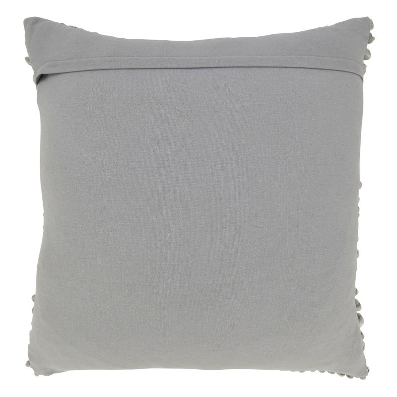 Saro Lifestyle Outdoor Oasis Tufted Poly Filled Throw Pillow, Gray, 20"x20", 2 of 4