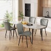 Dining Chairs Set of 2/4/6, Modern Upholstered Pu Leather Kitchen Side Chairs Comfy Backrest - 3 of 4
