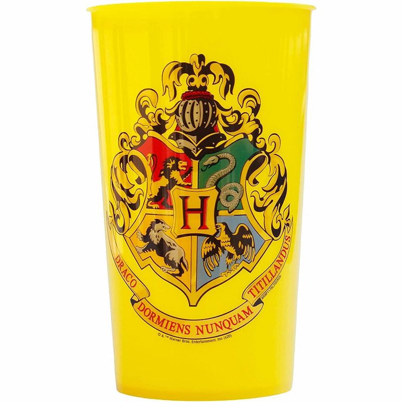 Silver Buffalo Harry Potter Hogwarts 20-Ounce Plastic Color-Changing Cups | Set of 4, 3 of 4