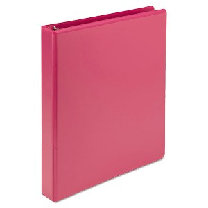 Samsill Earth’s Choice Plant-Based Durable Fashion View Binder, 3 Rings, 1" Capacity, 11 x 8.5, Berry, 2/Pack - 1 of 4